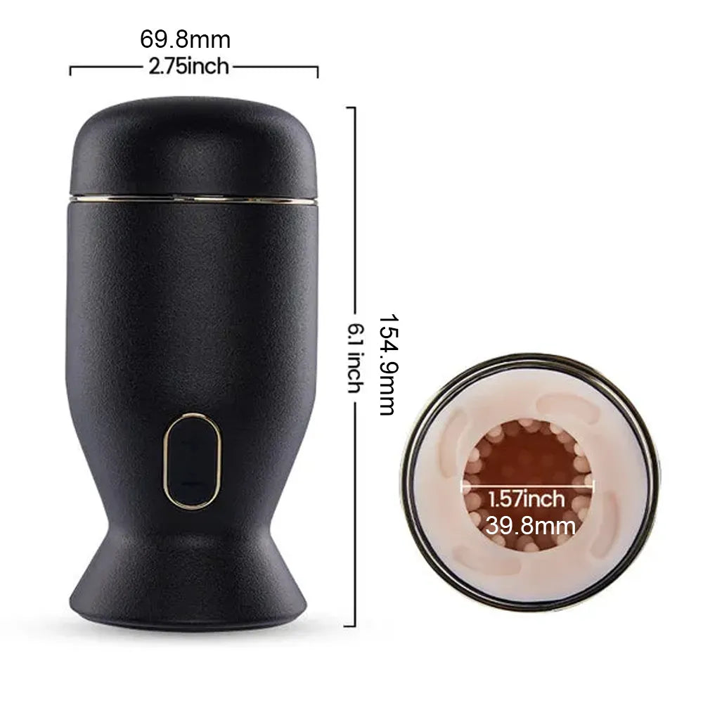 PulseMax 6 Vibration Pattern Rotation 2 in 1 Blowjob Simulator Toy