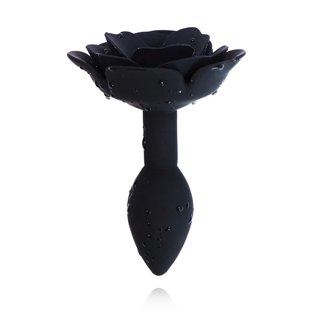 Rose Black Butt Plug Training Anal Plug Backyard Sex Toys