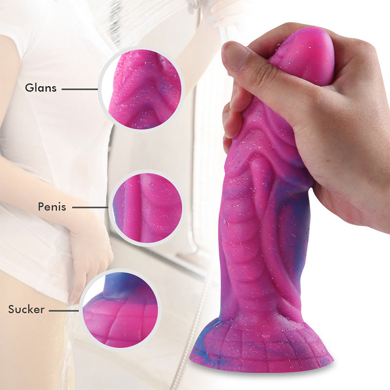 Rose Red Silicone Special-Shaped Artificial Dildo