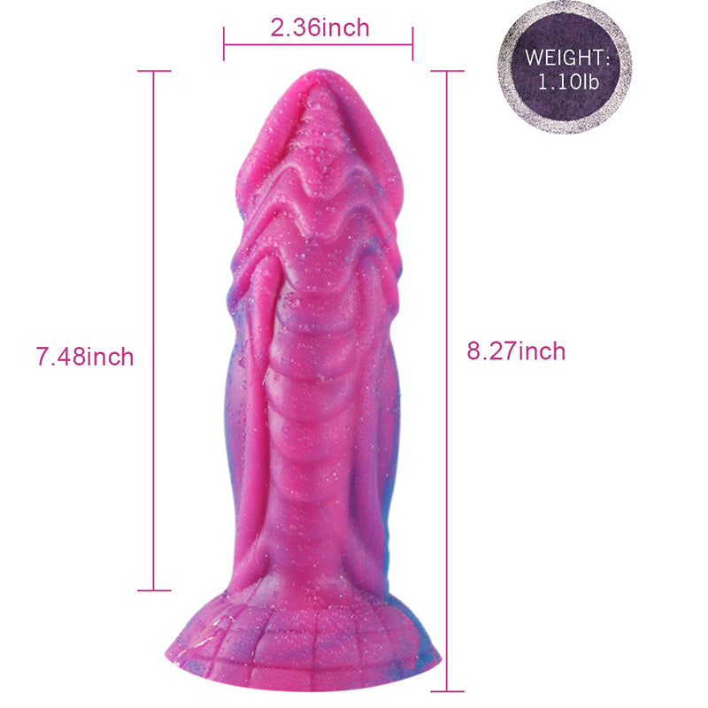 Rose Red Silicone Special-Shaped Artificial Dildo