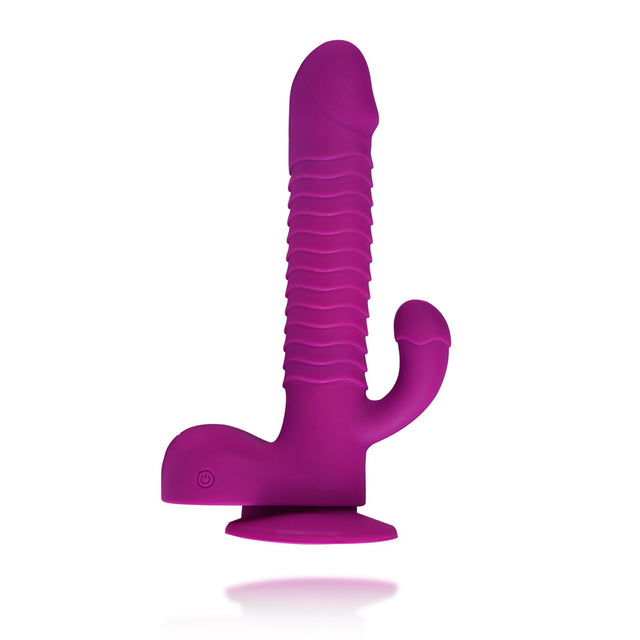 Rotating and Thrusting Suction Cup Rabbit-Style Dildo