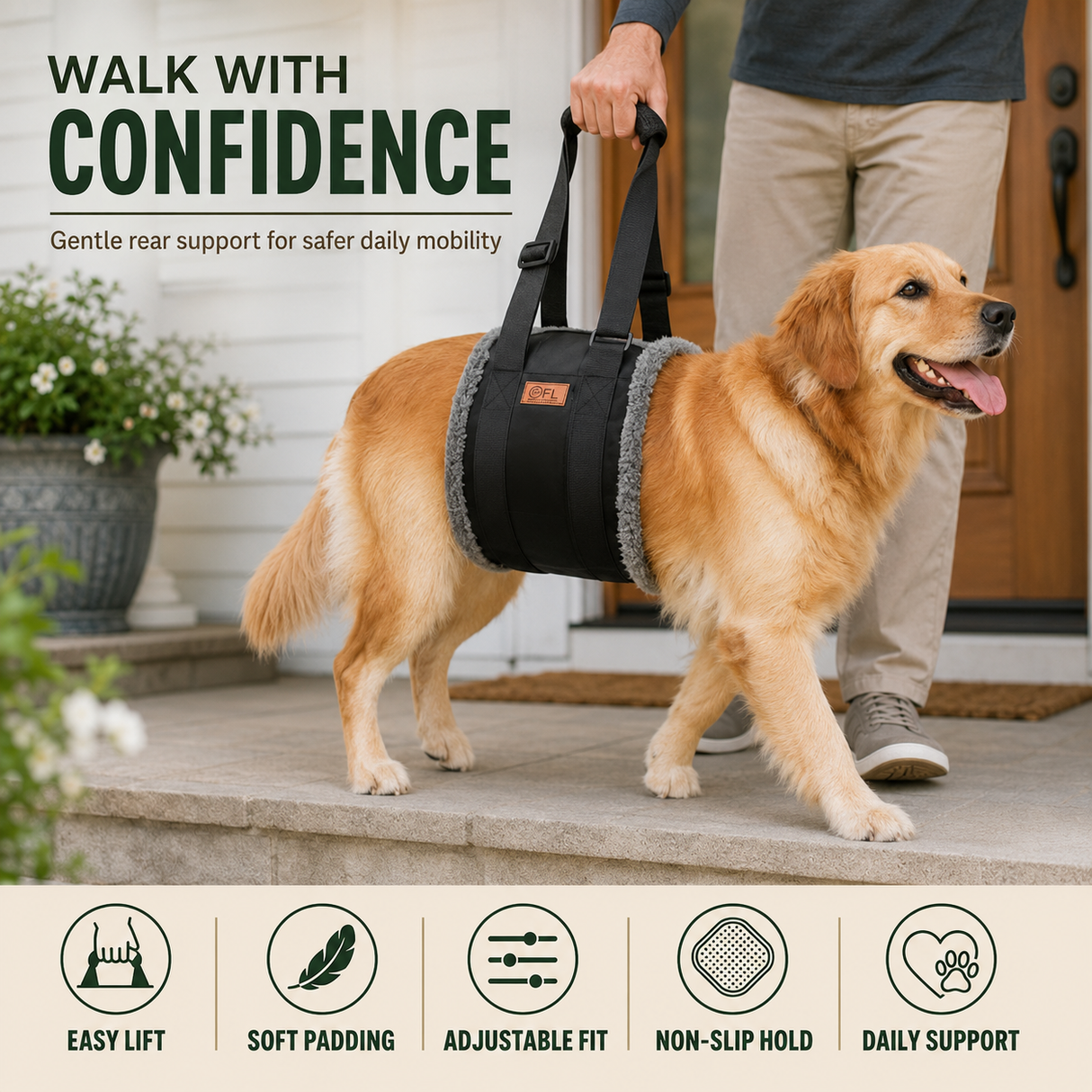 Adjustable Dog Lift Support Harness