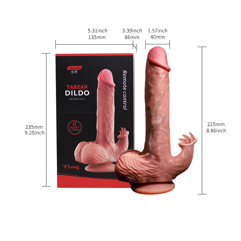 Tarzan III Penis-Premium Suction Cup Rabbit Double G Dildo For Premium Machine