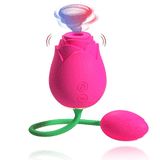 The Rose Vibrator - 5 Suction & 10 Vibration Modes WithVibrating Egg