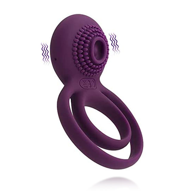 Vibrating Dual Penis Rings Clitoral Vibrator G-Spot Stimulators
