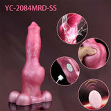 Wireless Remote Control 10 Telescopic Vibrating Special-Shaped Silicone Fantasy Dildo