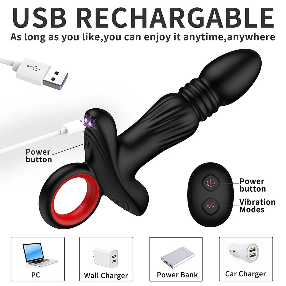 Wireless & APP Remote Control Thrusting Vibration Prostate Massager