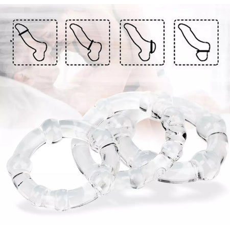 Crystal Male Cock Rings & Erection Rings Delay Training Sets