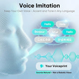 🌎 AI Wearable Translator – 165+ Language Two-Way Voice Translation Device, Real-Time AI Language Translator with Smart Learning, Bluetooth Connectivity for Travel, Work & Everyday Conversations