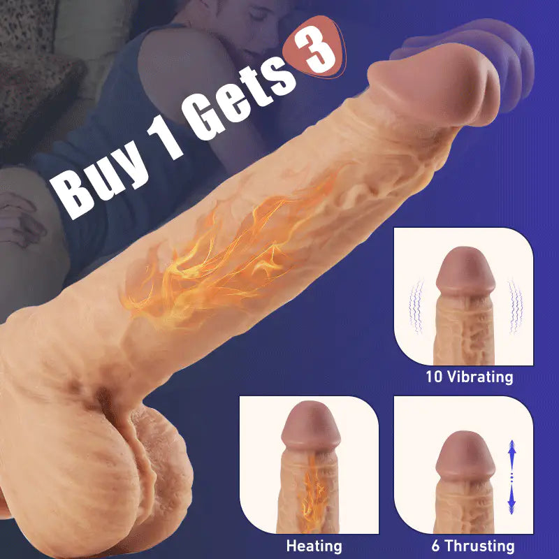 Length-adjustable Heating LifeLike Dildo