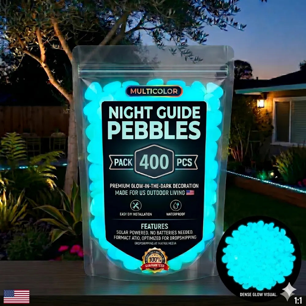 🌈 Colorful Glow in the Dark Garden Stones