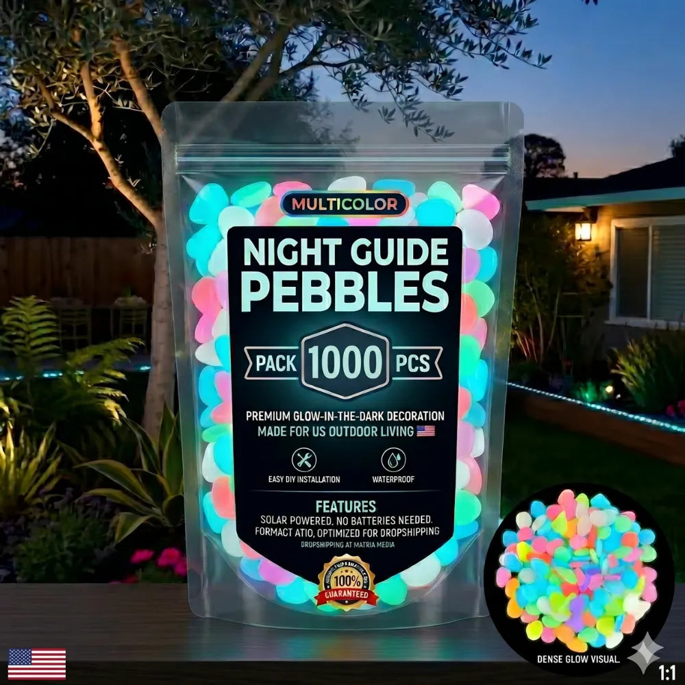 🌈 Colorful Glow in the Dark Garden Stones