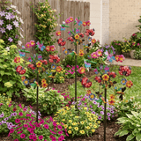☀️🌀Outdoors Wind Spinners with Decorative Flowers🌸