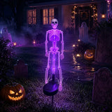 💀💜 Solar Skull Garden Stake Light