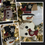 ☃️Snowman Christmas Ornaments Wood Ornaments🎅