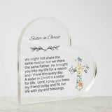 Encourage Imprinted Heart Ornaments Christian Friends Religious Gifts