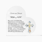 Encourage Imprinted Heart Ornaments Christian Friends Religious Gifts