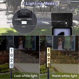 Solar Lighted House Address Numbers Sign