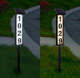 Solar Lighted House Address Numbers Sign