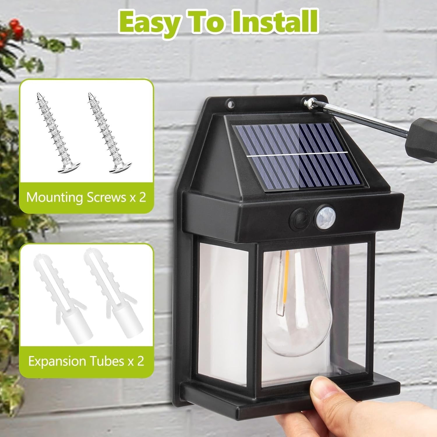 Solar Powered Outdoor Wall Light
