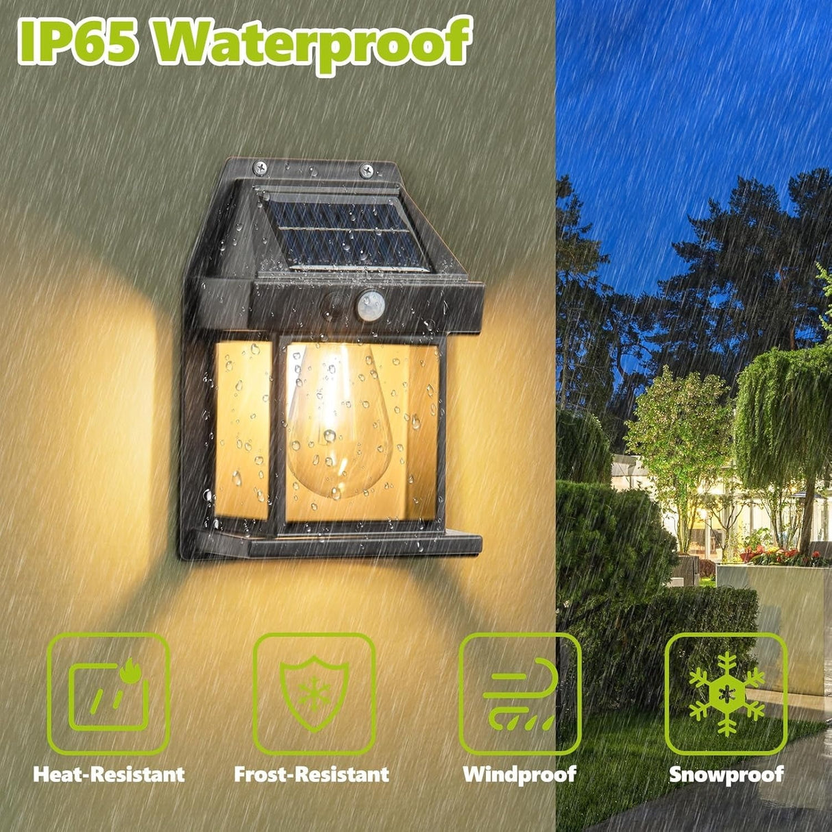 Solar Powered Outdoor Wall Light