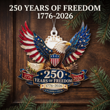 1776–2026 Freedom Eagle Christmas Ornament