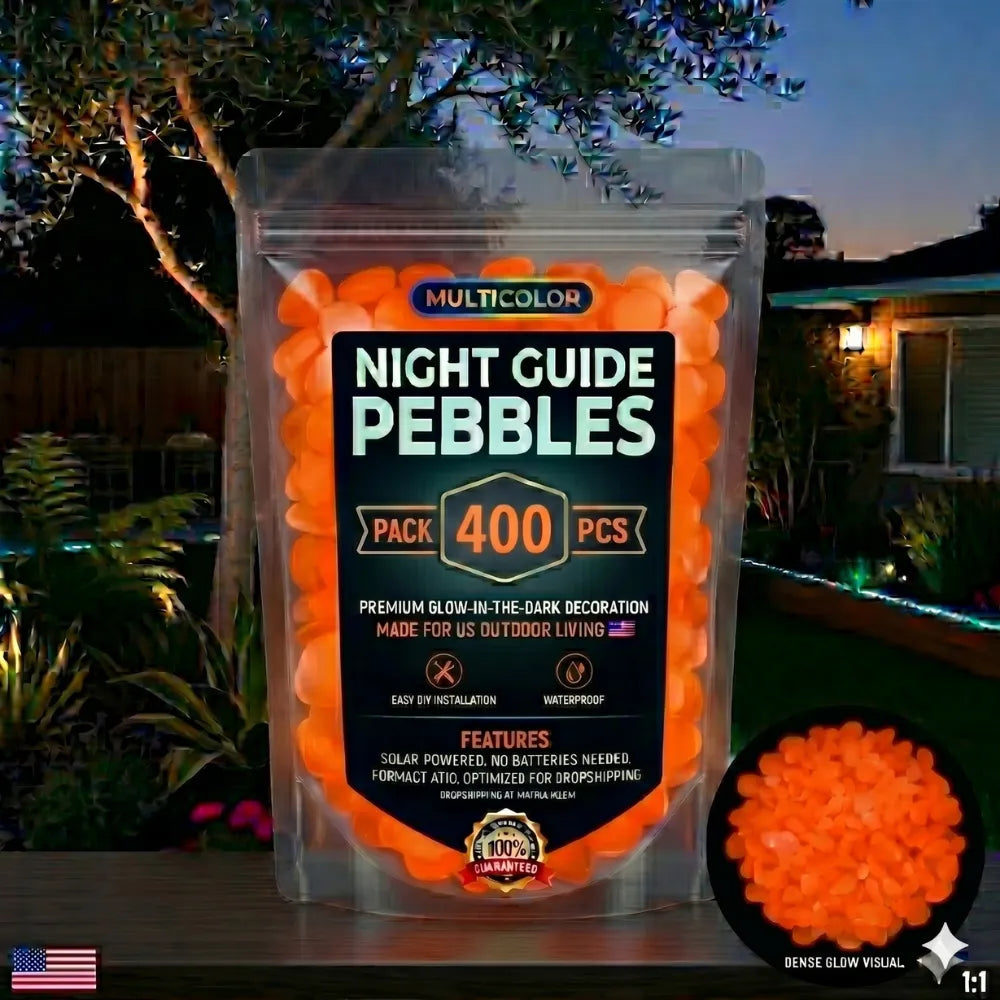 🌈 Colorful Glow in the Dark Garden Stones