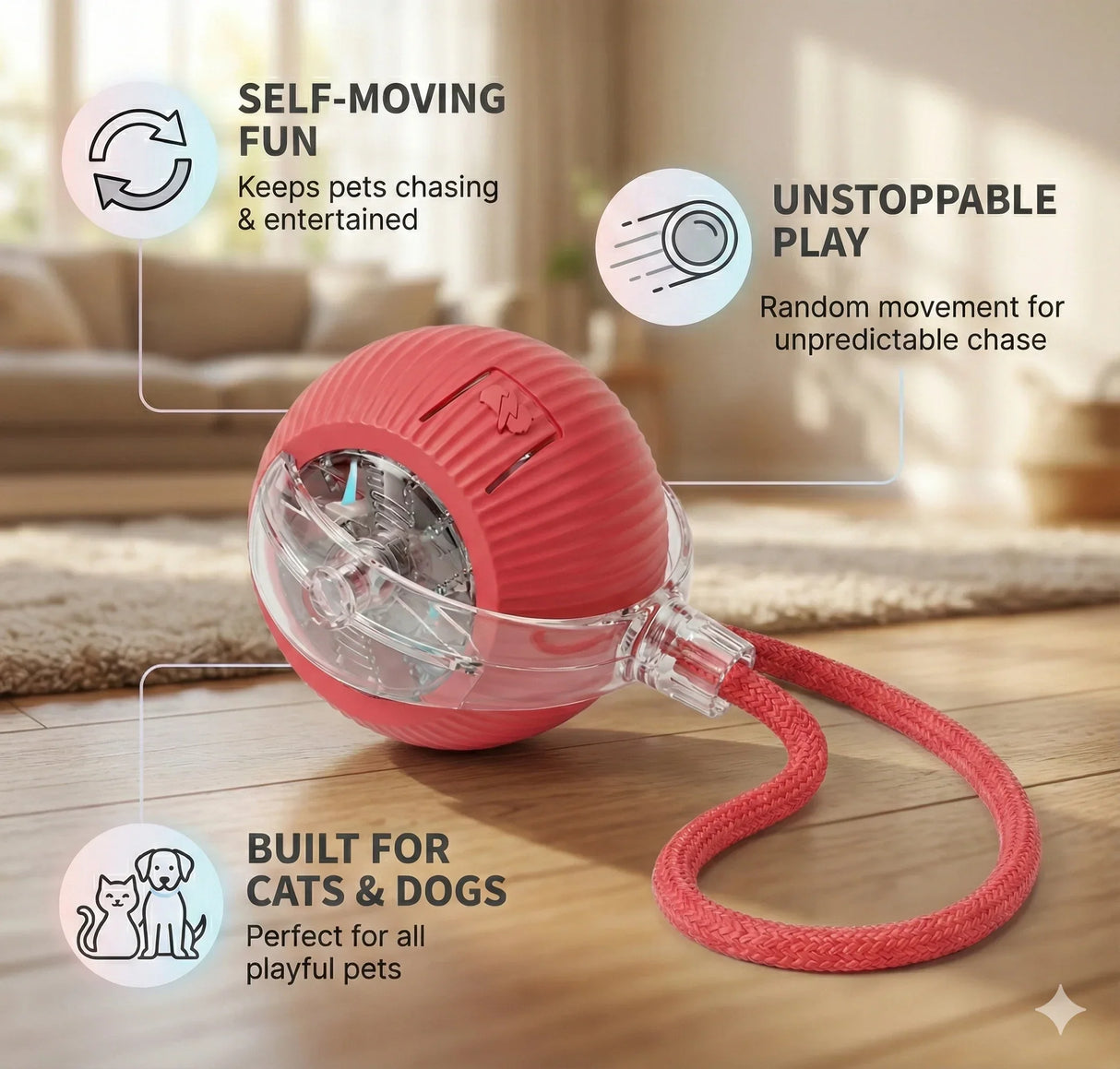 The Ultimate Auto-Moving Chase Ball for Cats & Dogs 2 Pack