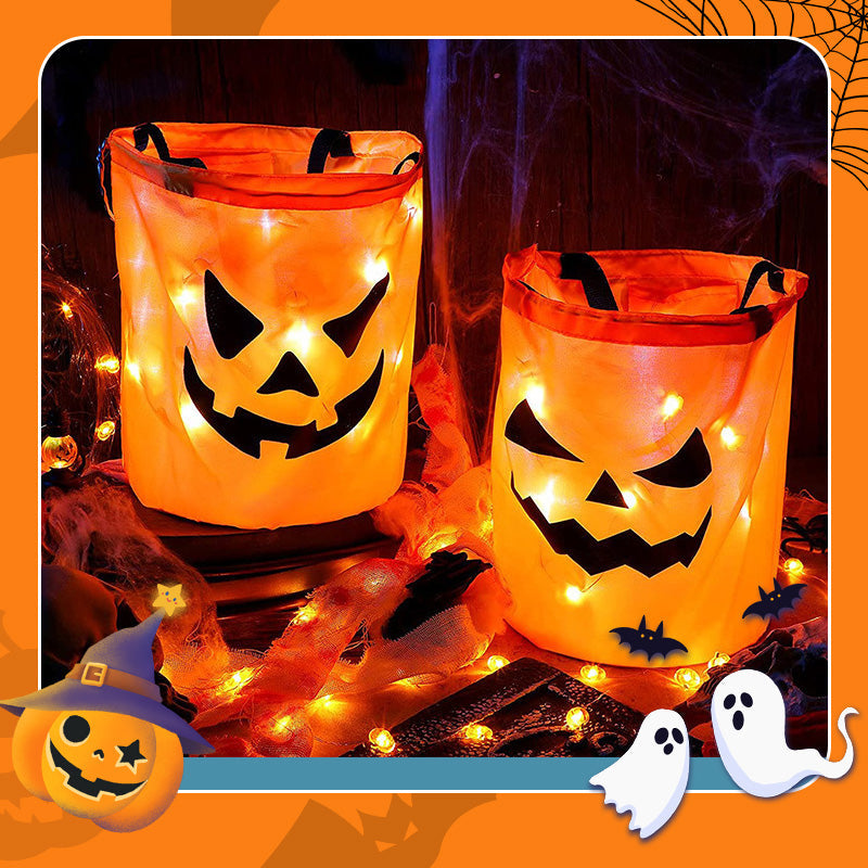 🎃 2026 Sale — Over 19,000 Sold!✨ Halloween Glowing Pumpkin Bag – LED Lights & Spacious Interior 🍬2 Pack