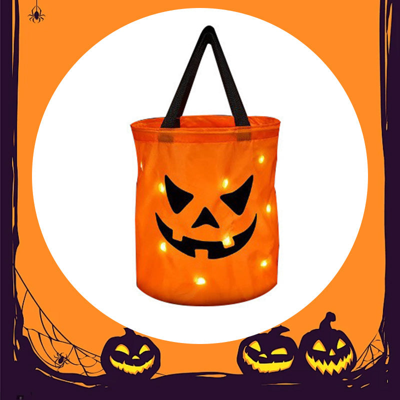 🎃 2026 Sale — Over 19,000 Sold!✨ Halloween Glowing Pumpkin Bag – LED Lights & Spacious Interior 🍬2 Pack