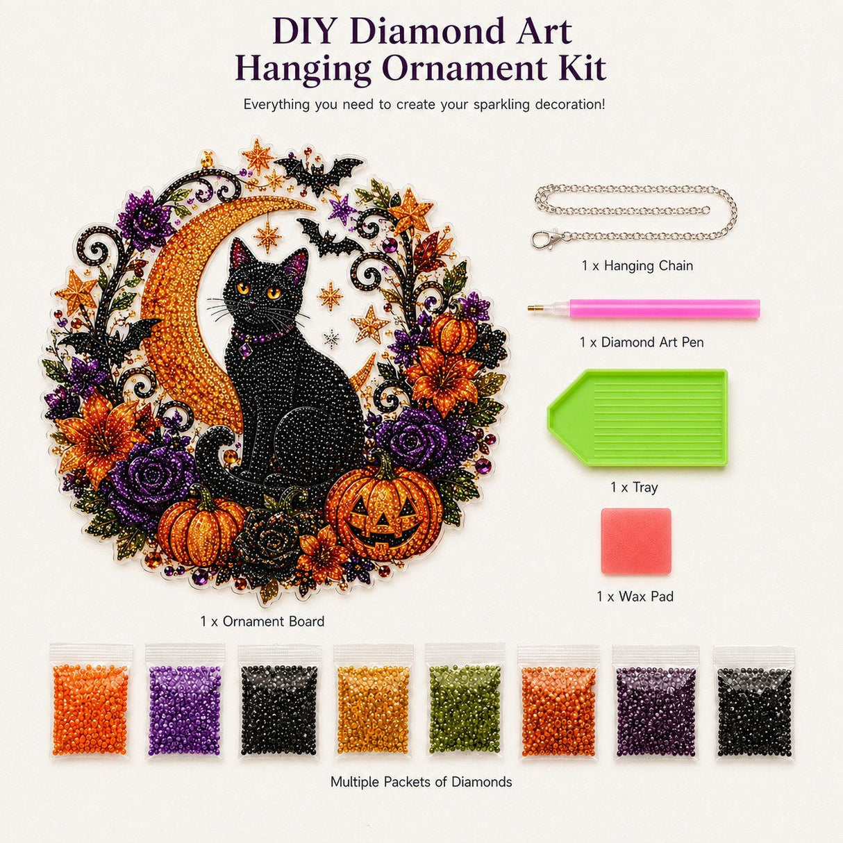 DIY Diamond Art Suncatcher Ornament Kit