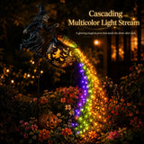 Lighted Flying Witch Cauldron Garden Stake