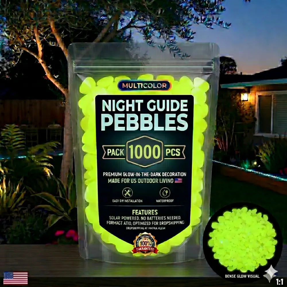 🌈 Colorful Glow in the Dark Garden Stones