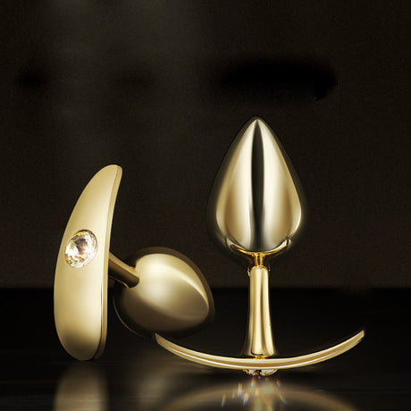 Gold Design Metal Butt Plug Stainless Steel Anal Sex Trainer
