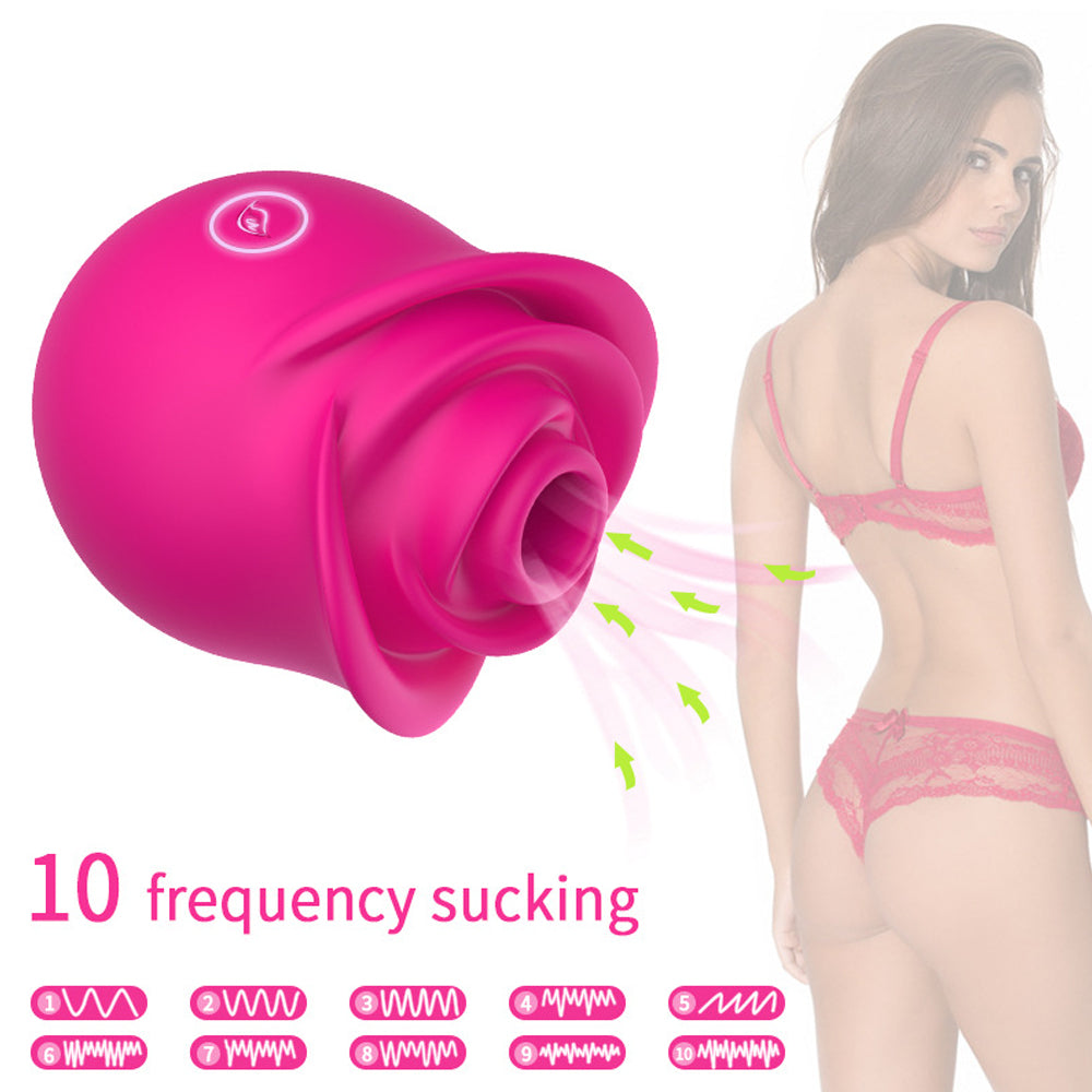 Sucking Rose Vibrator Female Massage Rose Petal Masturbator