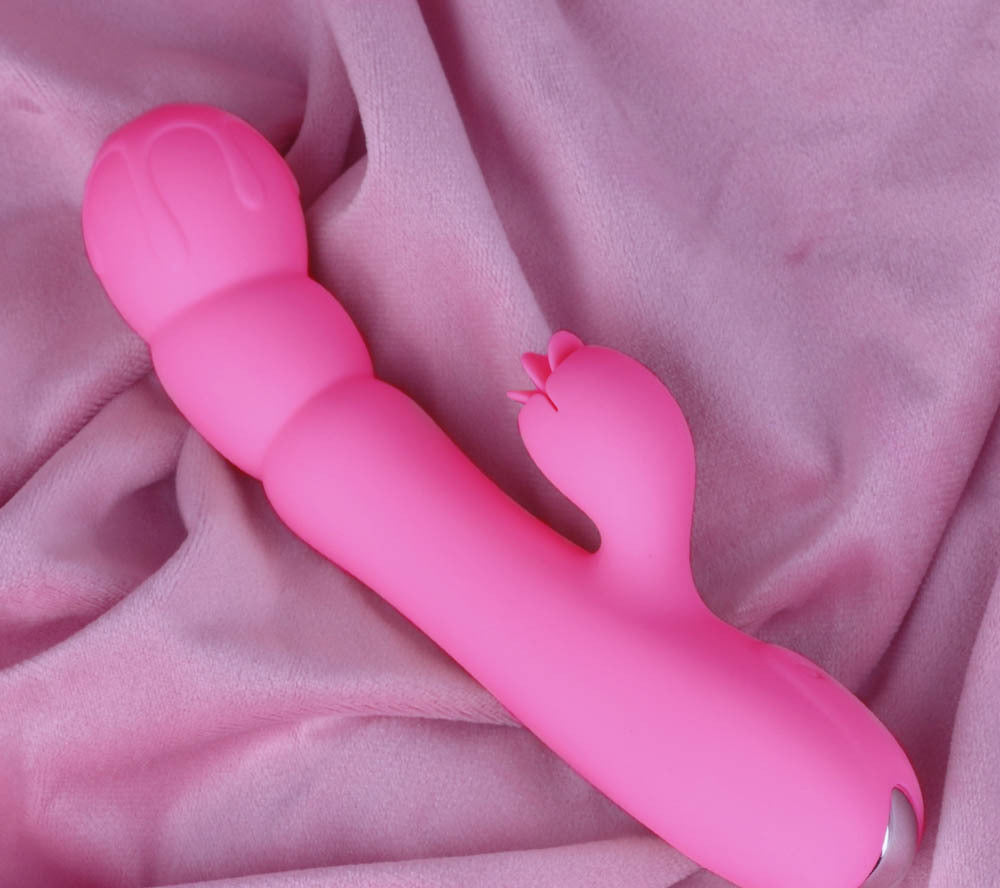 Electric Tongue Vibrator - Female Masturbators Tongue Licking Pink Dildo