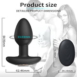 10 Frequency Electric Silicone Massage Remote Control Anal Plug