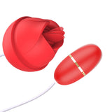 Double Tongue Licking Rose Vibrator Female Masturbation Vibrating Egg