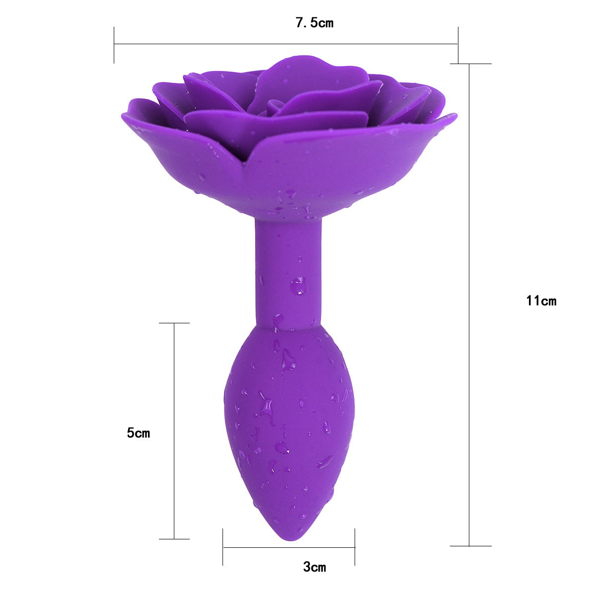 Rose Purple Butt Plug Training Anal Plug Backyard Sex Toys-6