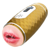 Vibrating Pocket Pussy With Screen Display Counting Heating Blowjob-4