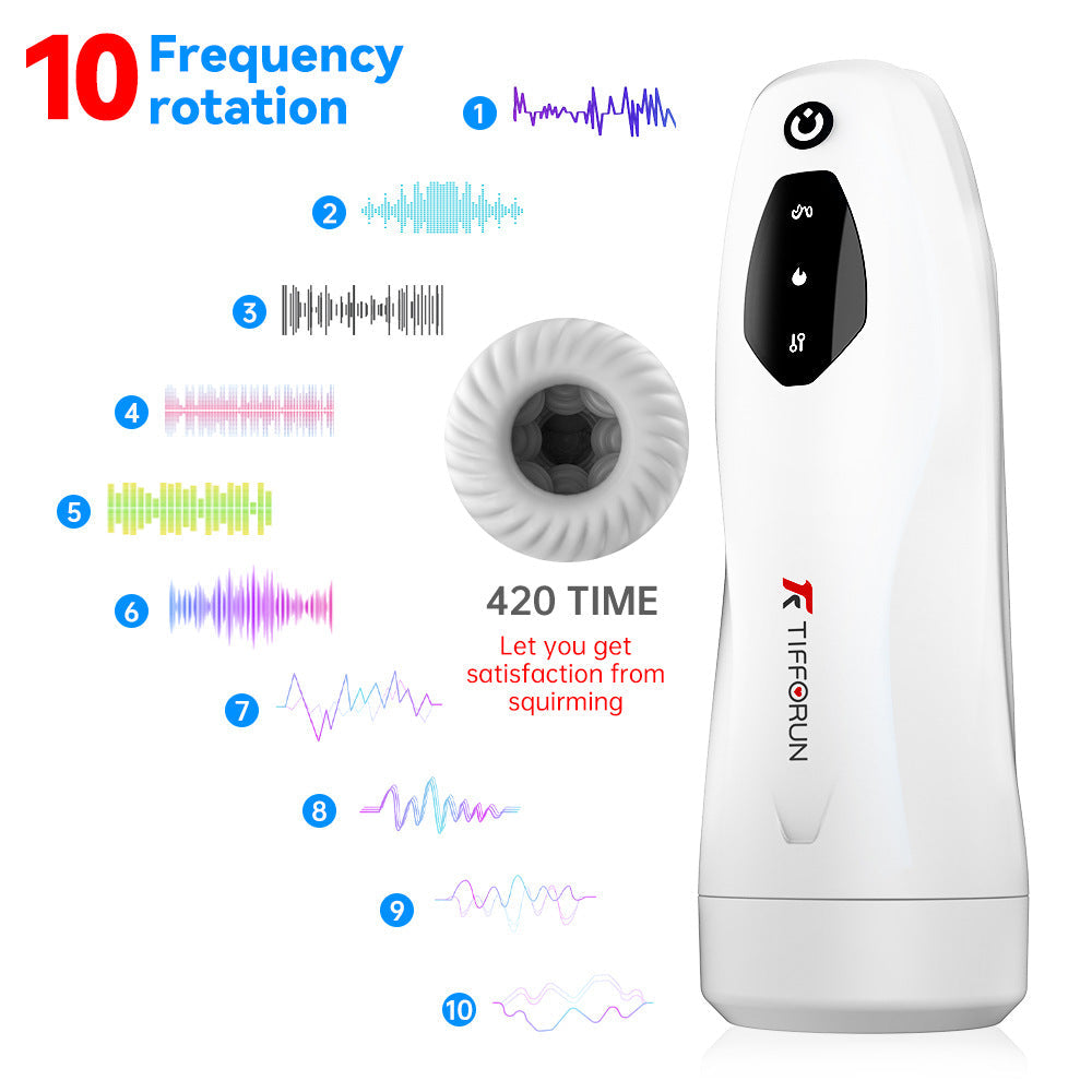 Tifforun 10 Vibrator 5 Sucking Telescoping Male Airplane Cup