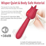 The Rose Vibrator for Women Tongue Licking Retractable Vibrating Egg