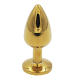 Round Metal Butt Plug - Stainless Steel Jewel Butt Plug Anal Training