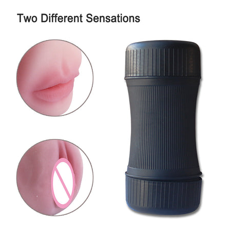 Double Head Blowjob Simulator - Vacuum Silicone Best Pocket Pussies-3
