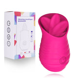 10 Frequency Tongue Vibrator Female Pink Vibrator Rose Petal Vibrator