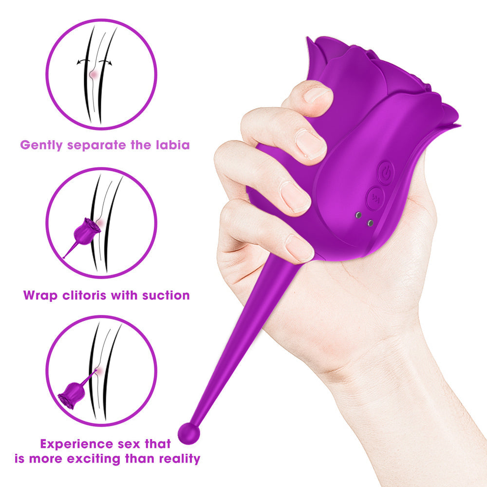 Rose Vibrater | Rose Suction Vibrator Female Masturbators