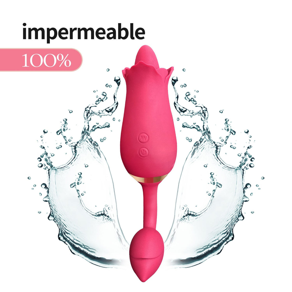 Rose Tongue Vibrator - 9 Vibration Modes for Women with Vibrating Egg