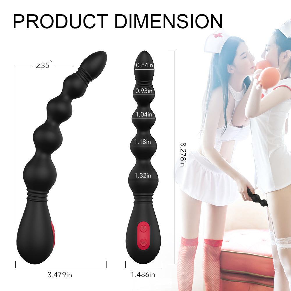 Silicone Anal Plug Beads 9 Frequency Strong Shock Electric Anal Plug