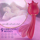 2 In 1 Rose Tongue Licking Female Vibrator