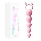 12 Frequency Pink Vibrating Anal Beads G-spot Stimulator